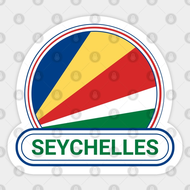 Seychelles Country Badge - Seychelles Flag Sticker by Yesteeyear